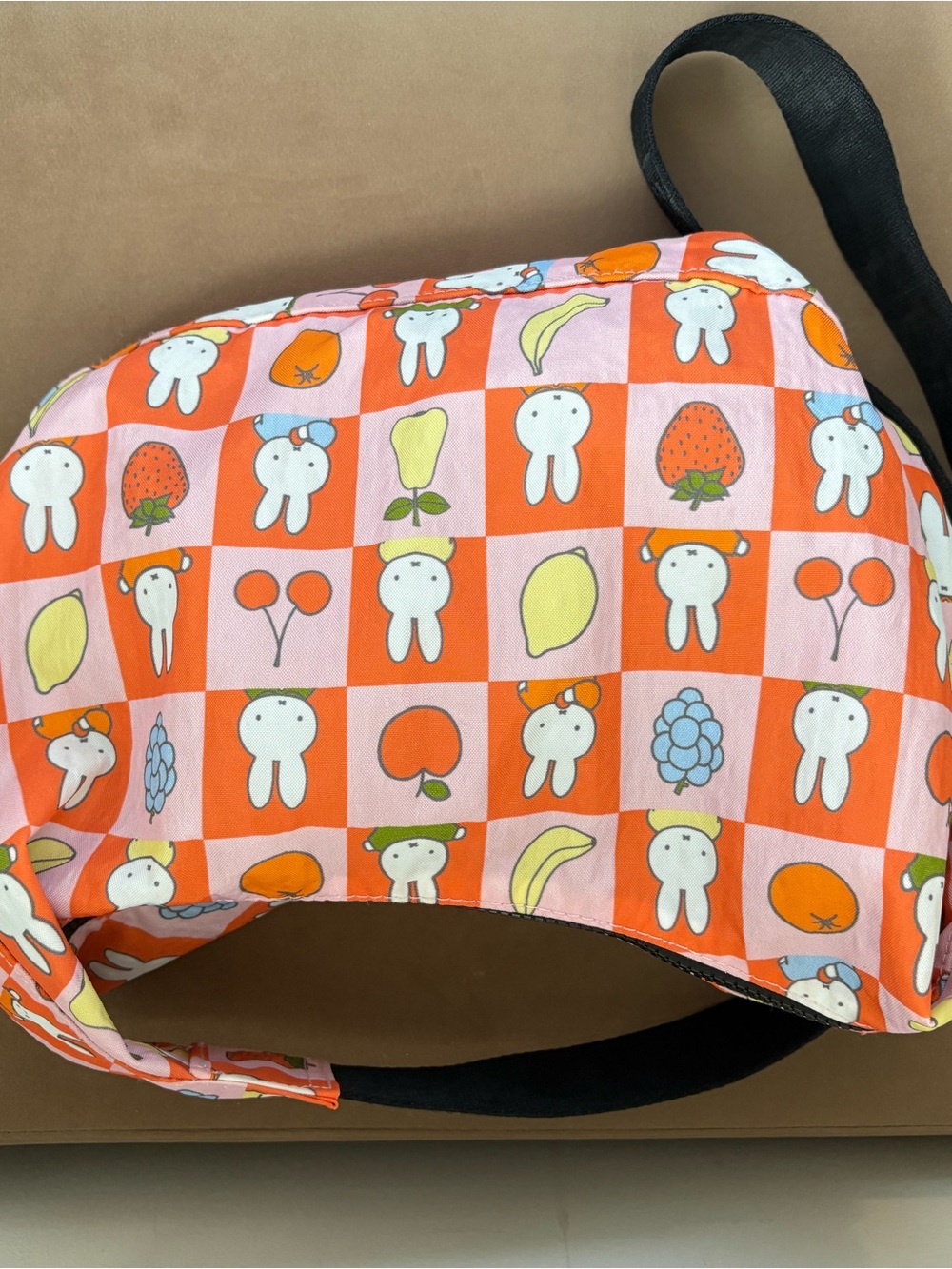 BAGGU Orange & Pink Bunny and Fruit Kids Crossbody Bag